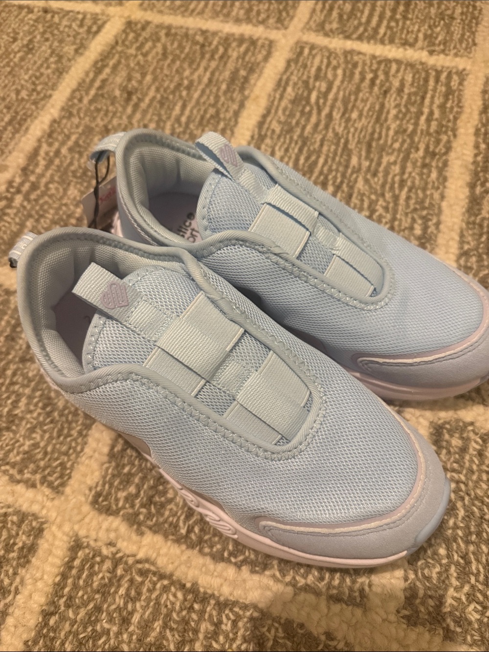 Justice Light Blue Slip-On Kids Sneakers